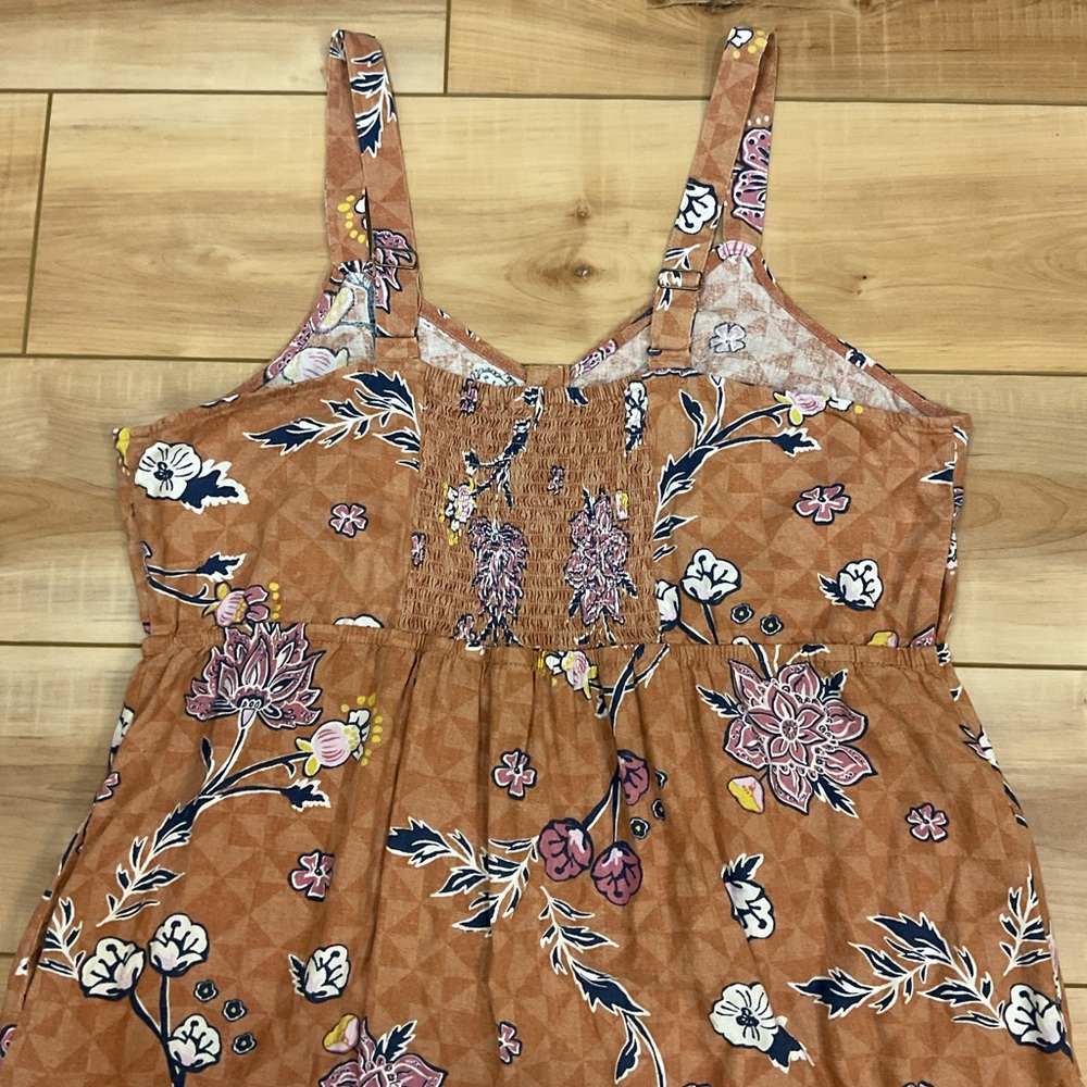 Sonoma Goods For Life Floral Print Linen Blend Sleeveless High-Low Dress Size 1X - Picture 8 of 13